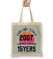2007 Birthday Gift - Made, Born in 2007 Gift - 15 Year Old    Birthday Gift Vintage Style Bez Çanta Uzun Saplı