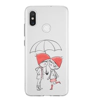 Xiaomi Mi 8 Uyumlu Kapak Aşk Tasarımlı Şeffaf Silikon Kılıf