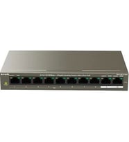 Tenda TEF1110P-8-63W 10 Port 8 Port Poe+ 10-100 + 2 Port 10-100 Switch