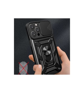 İphone 16 Pro Kılıf Pars Lens Yüzüklü Silikon - Gümüş