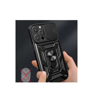 İphone 16 Pro Kılıf Pars Lens Yüzüklü Silikon - Gümüş