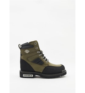 Harley Davidson Millo Olive Crazy Deri Erkek Bot