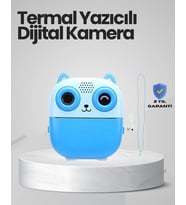 Mey İthalat® Anında Baskı Yapabilen Çocuk Fotoğraf Makinesi Hafıza Kart Destekli