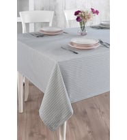 Buldan Keteni İnce Çizgili Masa Örtüsü (Natural)