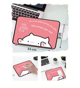 Sinirlenme kedi Tasarımlı 33x28 Cm Mousepad Kaymaz Taban Rahat Konforlu Mouse Pad