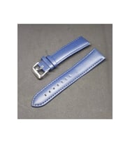 24mm Lacivert Mavi Düz Bombeli Deri Saat Kayışı Saat Kordonu 24x22