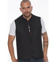Dewberry Erkek %100 Polyester Yelek Siyah Y8611 Günlük Dış Giyim, Kazak ve Gömlek Kombini, Seyahat Gardırobu
