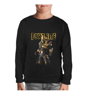 Fortnite - Ultima Knight Siyah Çocuk Sweatshirt