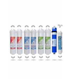 Kapalı Kasa 12'' Su Arıtma Filtresi Cihazı 80 Gpd King Membranlı Inline Yıllık Filtre Seti
