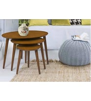 Zigon OSM 11823 Klasik ELİPS Kayın RETRO ayak ceviz MDF kaplamalı tabla El Yapım