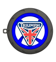 Triumph Uyumlu Lastik Jant detaylı Anahtarlık (Lacivert - Beyaz - Siyah)
