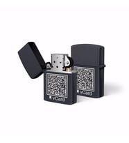 Star Elit Home Vcard Temalı Siyah Benzinli Metal Çakmak