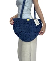 El Yapımı Örgü Omuz Çantası – Astarlı Kadın Plaj ve Günlük Kullanım Çantası – Helybag