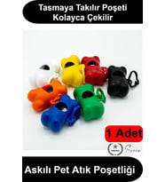 Kemik Şeklinde Köpek Kaka Poşeti Taşıma Çantası Kancalı Hafif Plastik Dispenser Tasmaya Asılabilir P