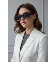 Siyah Oversize Kare Güneş Gözlüğü Modern Tasarım