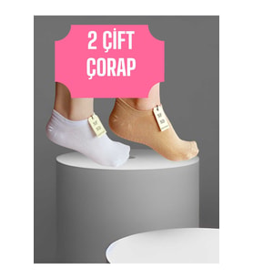 2 ÇİFT BABET ÇORAP GÖRÜNMEZ ÇORAP SPOR YOGA PİLATES SNEAKERS KAYMAZ SİLİKON TABAN 36-40 BEYAZ KREM