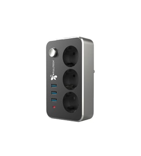 3 Priz 3XUSB 2 Mt Kablo Anahtarlı Akım Korumalı Priz TGFTR02