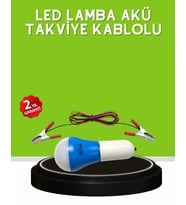 12V LED Ampul Anahtarlı Kablolu Pratik Aydınlatma