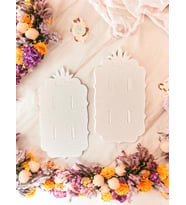 Klips Toka Kartı - Bijüteri Kartı - Aksesuar Kartı/ Etiketi 25 Adet  14,5x8 cm(Beyaz)-T483 (Renksiz)