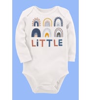 Organik Baskılı Pamuklu Unisex Bebek Body UZUNE235
