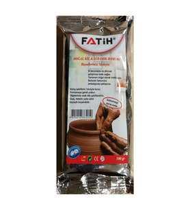 Fatih Seramik Hamuru Doğal Kil 500 GR Kahverengi 36425