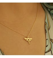 DKMN Gümüş Last of Us Ateş Böcekleri Sembol Kolye Unisex Gümüş Kolye (Gold)
