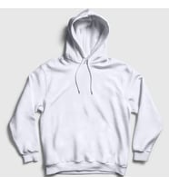Presmono Unisex Beyaz Düz Baskısız Kapüşonlu Sweatshirt 59283tt