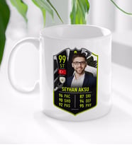 BK Gift Kişiye Özel Futbolcu Kartı Tasarımlı Beyaz Kupa Bardak-4