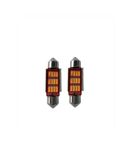 39mm Sofit Led Ampul Turuncu 12 Led, Plaka Bagaj  Tavan Aydınlatma 2 Adet