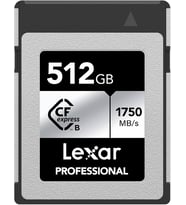 Lexar Profesyonel Cfexpress Tip-B 512 Gb Gümüş Maksimum Okuma 1750 Mb/S Maksimum Yazma 1.300 Mb/S Ja (Çok Renkli)