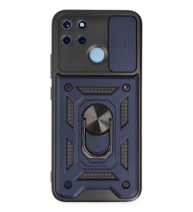 Realme C25Y Kılıf Pars Lens Yüzüklü Silikon - Lacivert