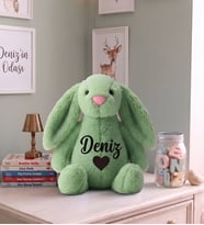 Kişiye Özel 60 cm İsim Yazılı Peluş Tavşan  Sevgiliye, Kardeşe, Kuzene Hediye