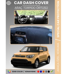 KİA SOUL (2014-2019) Torpido Örtüsü Ön Panel Halı Torpido Koruma Tam Uyum Araca Özel Kaymaz
