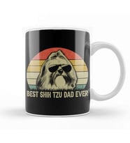 Best Shih Tzu Dad Ever Vintage Kupa Bardak Porselen