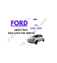 Ford Ka 2008-2016 Araca Özel Kısa-Uzun Far H4