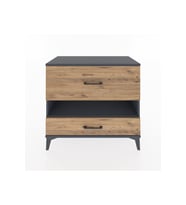 Hyperion Şifonyer Tek Raflı 2 Çekmeceli 88x44x80 Antrasit-Çam