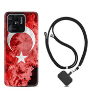 Xiaomi Redmi Note 7 8 9 Pro 10 2022 10 Pro 10S Kılıf Boyun Askılı Silikon Şanlı Türk Bayrağı 3 1395