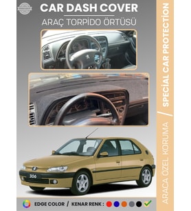 PEUGEOT 306 (1997-2002) Torpido Örtüsü Ön Göğüs Koruma Torpido Koruma Birebir Uyum Kaymaz Özel Kesim