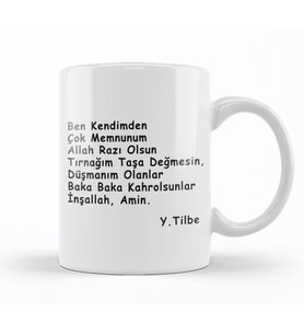 Yıldız Tilbe Motto Söz Kupa Bardak Porselen