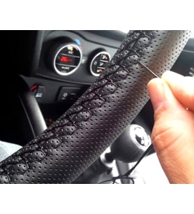 Fiat Doblo Dikmeli Direksiyon Kılıfı Noktalı Siyah İpli 38×10.5CM