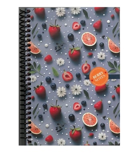 GIPTA BERRY NOTES SPİRALLİ SERT KAPAK 17x24 120YP. KARELİ DEFTER