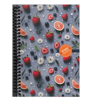 GIPTA BERRY NOTES SPİRALLİ SERT KAPAK 17x24 120YP. KARELİ DEFTER