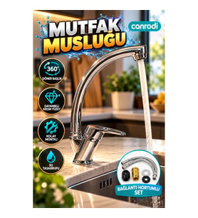 360° Döner Başlıklı Tek Kollu Musluk Kolay Montajlı Ergonomik Tasarım