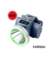 Ultra Güçlü 60w Dijital Göstergeli Kafa Feneri – Şarjlı, Su Geçirmez, 3 Modlu