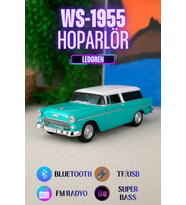 WS-1955BT Chevrolet Belair 1955 Model Bluetooth Hoparlör Fm Radyo USB Tf Aux Destekli Speaker