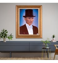 Altın Paspartulu Atatürk  Çerçeveli Tablo C381 (Gold)