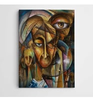 Yüzler Modern Sanat Kanvas Tablo