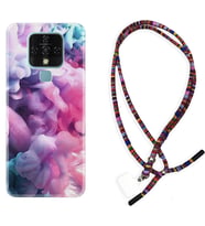 Tecno Camon 16 18P Pova Kılıf Boyun Asklı Rasta Silikon Pink Cloud 1305