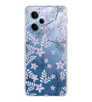 PrintiFy Xiaomi Redmi Note 12 Pro 5G Uyumlu Kamera Korumalı Floral Lila Tasarımlı Kılıf
