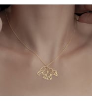 925 Ayar Gümüş Kutup Ayısı Figürlü Kolye (Gümüş)